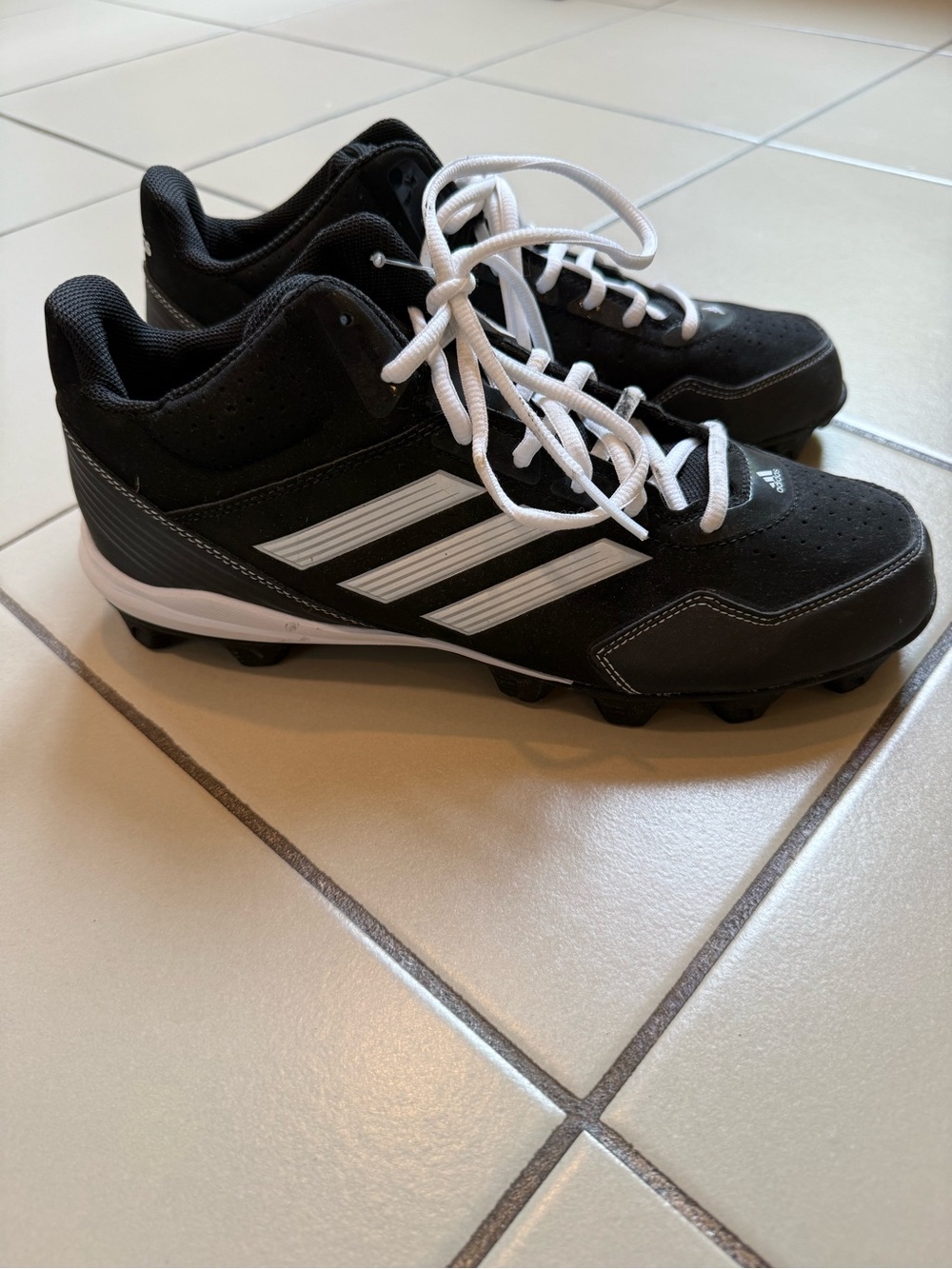 adidas Black and White Men's Athletic Cleats